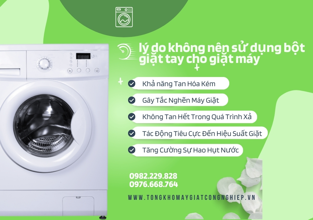 5 lý do không nên sử dụng bột giặt tay cho giặt máy